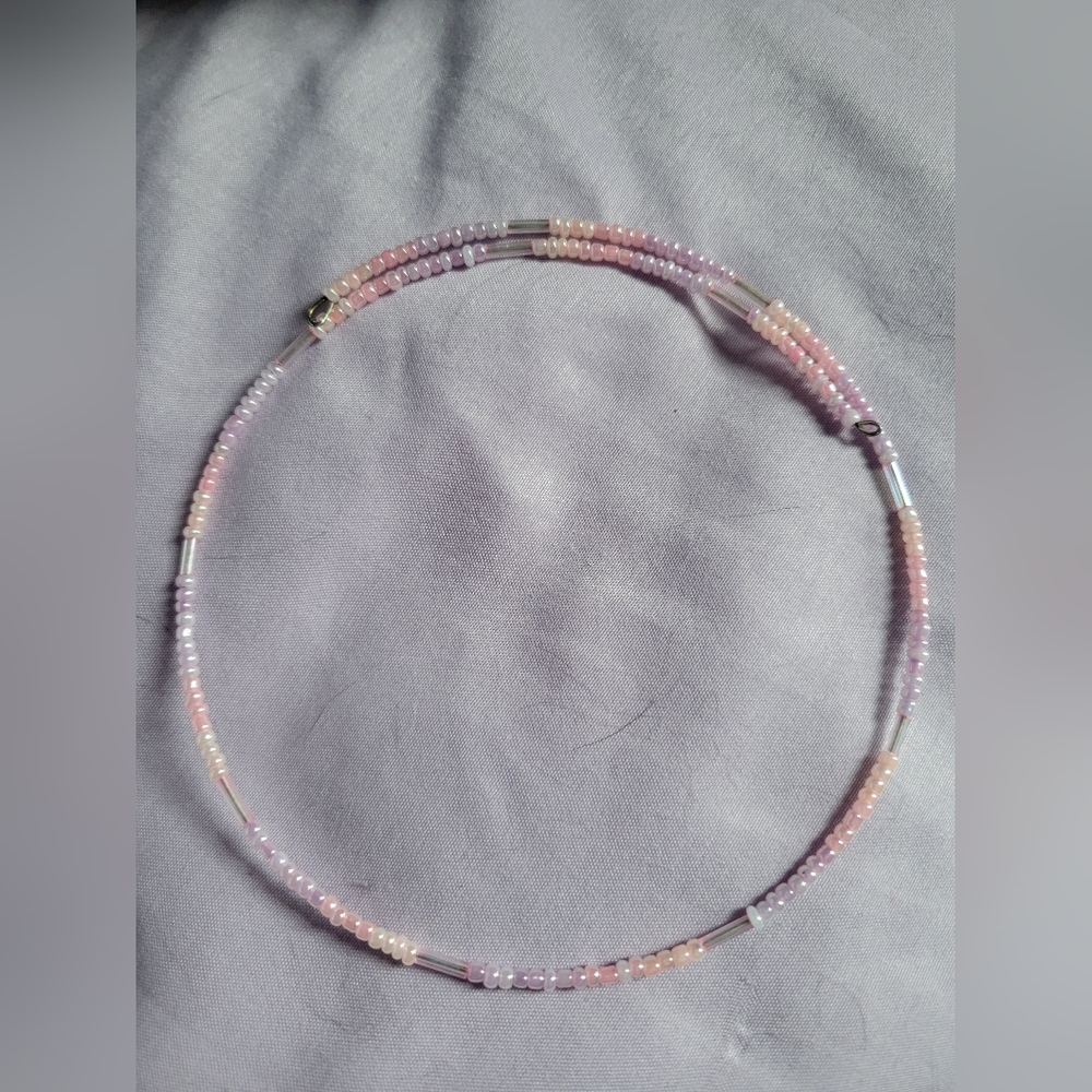 Elegant Pink Beaded Necklace